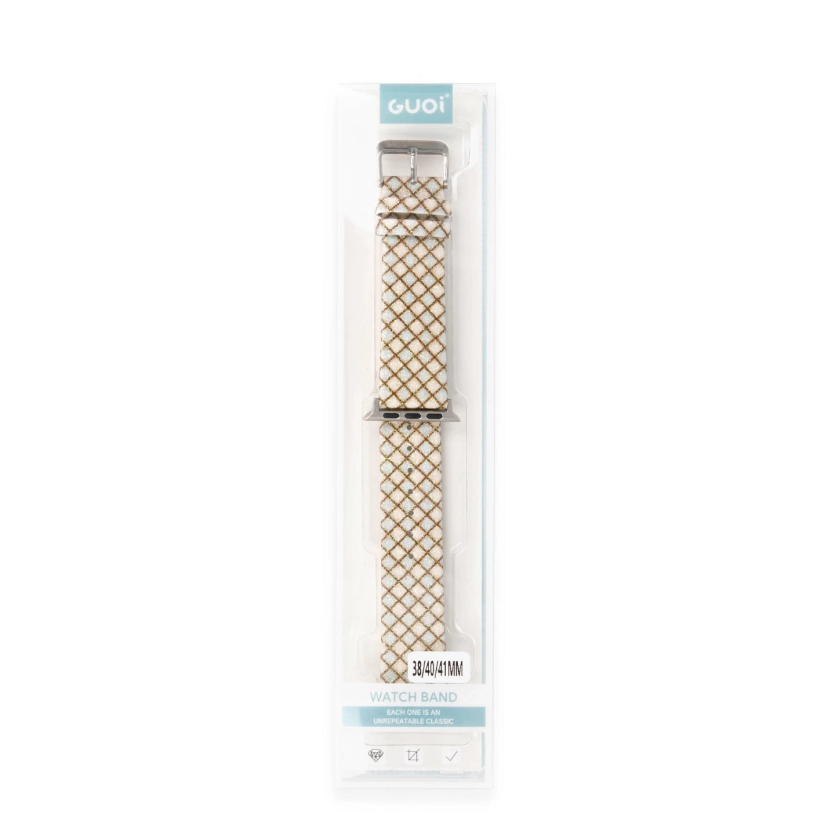 Watch 42mm Karo Motif Kordon - Mavi