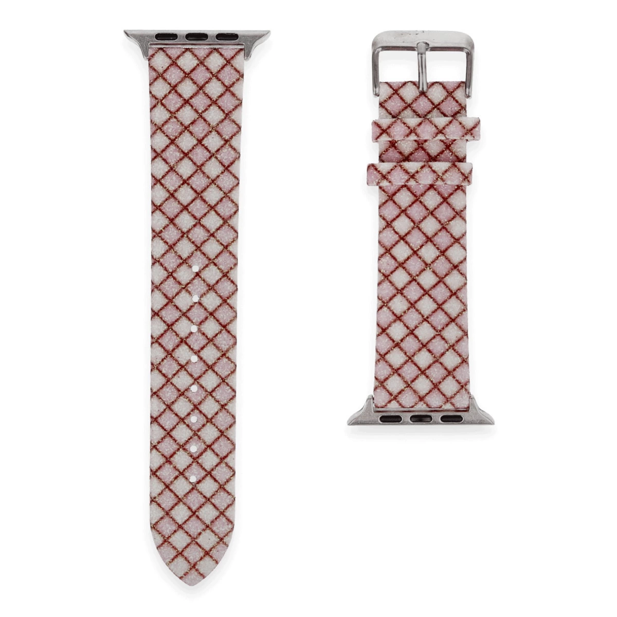 Watch 42mm Karo Motif Kordon - Pembe