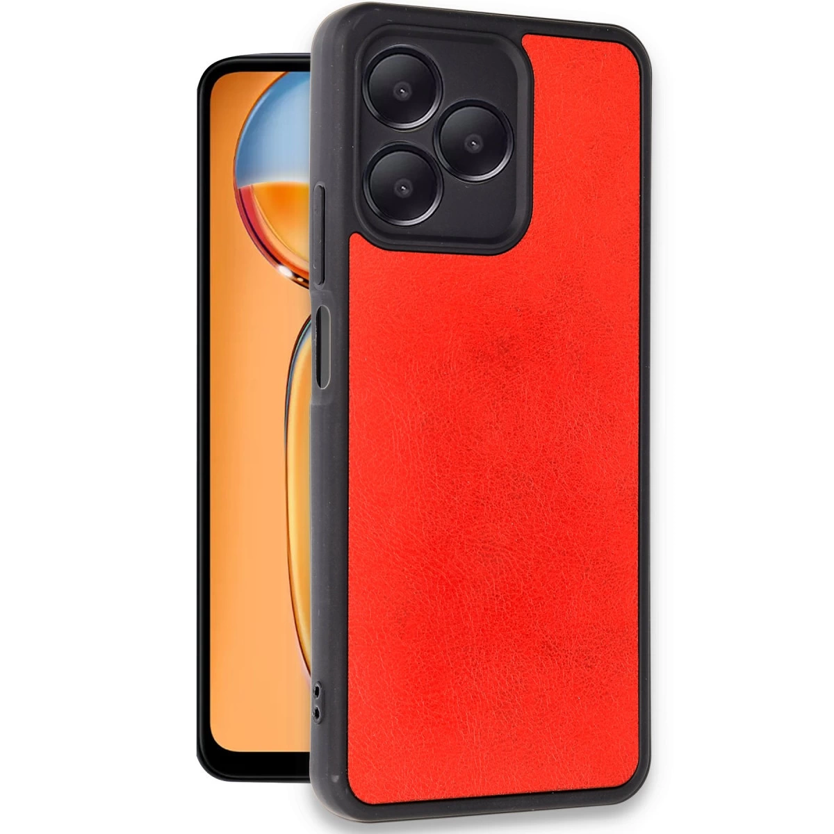 Realme Note 50 4g Kılıf Aras Deri Kapak - Kırmızı