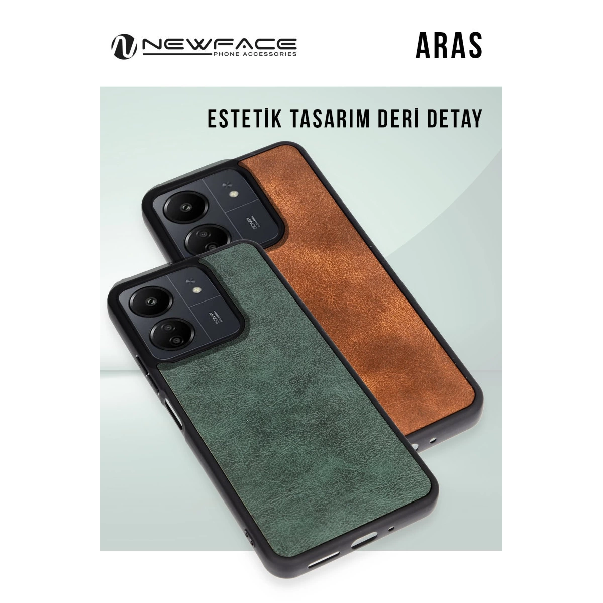 Realme Note 50 4g Kılıf Aras Deri Kapak - Siyah