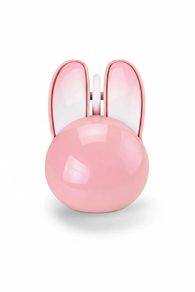 Tavşan Figürlü Kablosuz Mouse Pil Dahil Etiket Hediyeli Mavi