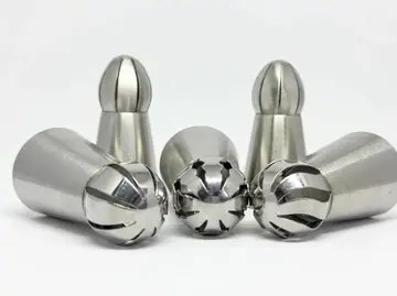 5'li Profesyonel Rus Top Duy Ucu Seti – 5.9 Cm Büyük Boy Paslanmaz Çelik Krema Sıkma Ve Fırfır Uçları