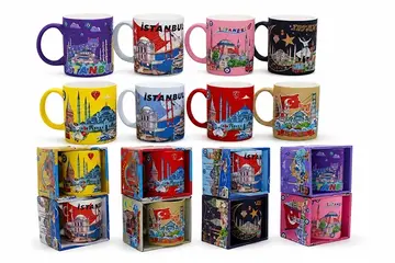 İstanbul Temalı Porselen Kupa Bardak