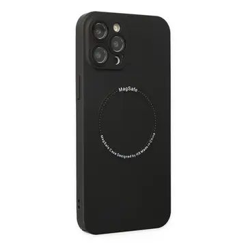 İphone 12 Pro Kılıf Jack Magneticsafe Lens Silikon - Siyah
