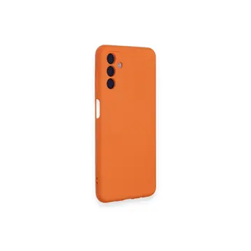 Samsung Galaxy A14 4g Kılıf Nano İçi Kadife Silikon - Turuncu