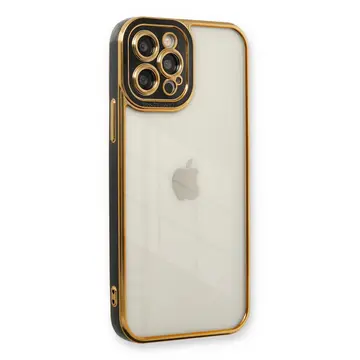 İphone 12 Pro Kılıf Liva Lens Silikon - Siyah