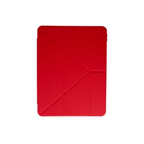 İpad Pro 12.9 (2021) Kılıf Kalemlikli Mars Tablet Kılıfı - Kırmızı