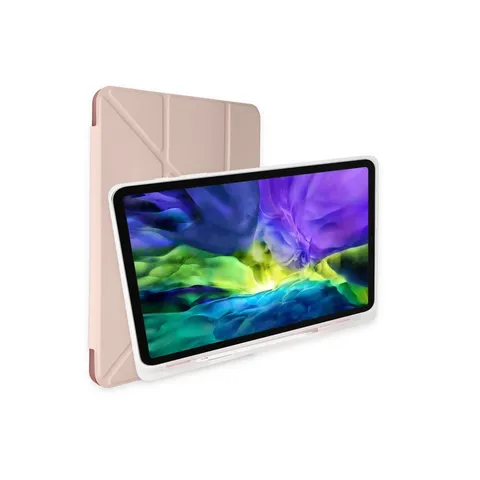Samsung Galaxy P610 Tab S6 Lite 10.4 Kılıf Kalemlikli Mars Tablet Kılıfı - Rose Gold