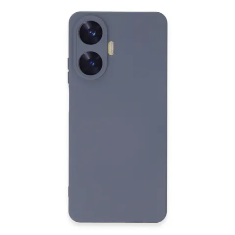 Realme C55 Kılıf Nano İçi Kadife Silikon - Gri